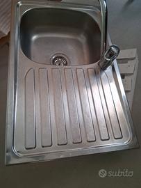 lavello da incasso inox  con gocciolatoio
