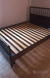 Letto matrimoniale legno, vintage