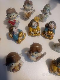 lotto 17 angioletti in resina cm 6