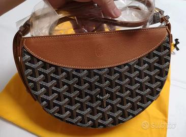 Borsa a tracolla in pelle di vitello con scritta