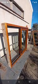 Finestre legno Abete Douglas doppia anta scorrevol