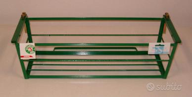 Balconiera in acciaio a ganci regolabili