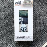 the mandalorian star wars 5 paia di calze