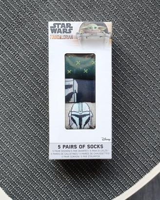 the mandalorian star wars 5 paia di calze