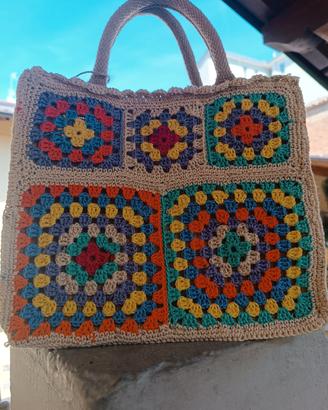 borsa all' uncinetto 