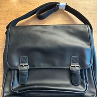 Borsa a tracolla da lavoro in pelle nera