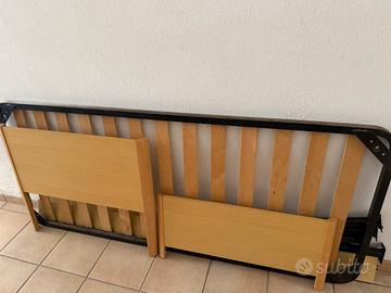 Rete letto con le doghe in legno completo