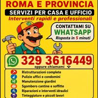 multiservizi Roma  sgombero cantine +ristrutturazi
