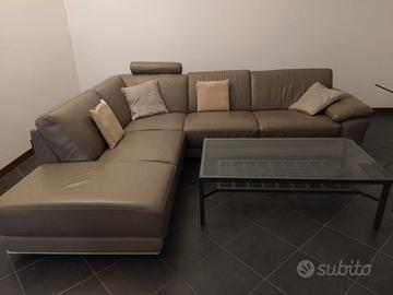 Divano ad angolo in pelle Chateau d'Ax
