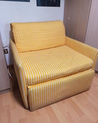 poltrona letto con doghe in legno
