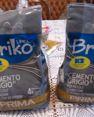 2 buste da 4 kg Cemento grigio piccole riparazioni