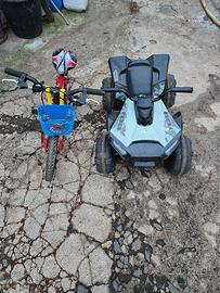 quad elettrico e bicicletta 