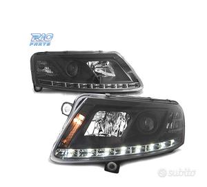 FARI AUDI A6 C6 04-08 CON DRL VERI NERI