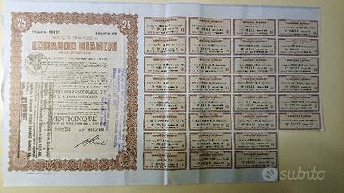 Edoardo Bianchi 25 obbligazioni milano 1959