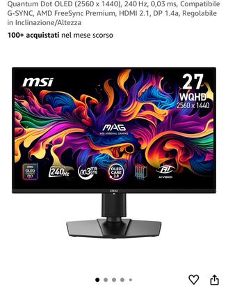 msi 274qpa OLED NUOVO SIGILATO