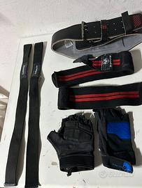 Kit palestra cintura guanti vulken ecc