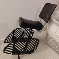 seggiolino per bicicletta con schienale e appoggia