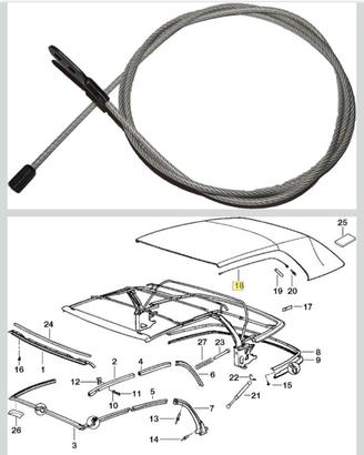 Cavi capotte BMW e36 cabrio 