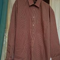 Camicia unisex taglia L righe rosse bian