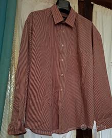 Camicia unisex taglia L righe rosse bian
