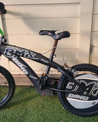 Dino Bikes Bicicletta BMX 16" Nero-Verde 