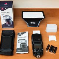 Flash for Canon stroboss 60c con accessori 