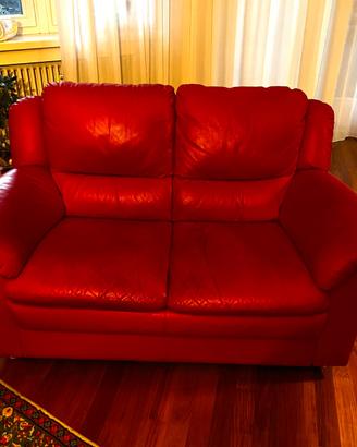 Divani in pelle rossi