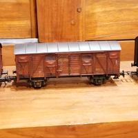 Set 3 carri merci invecchiati H0 1:87