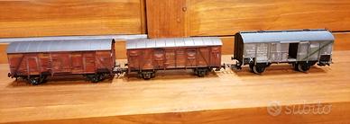 Set 3 carri merci invecchiati H0 1:87