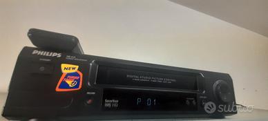 VIDEOREGISTRATORE LETTORE VHS PHILIPS 4HEAD LONGPL