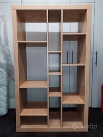 Scaffale Ikea, serie Kallax, effetto rovere