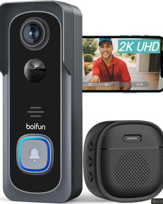 Videocitofono Wifi 2K UHD Campanello Senza Fili da