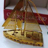 decoro di Natale vintage in ottone