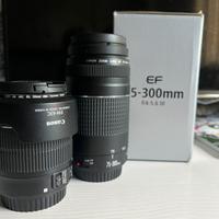 Obbiettivi Canon, 18-55 e 75-300