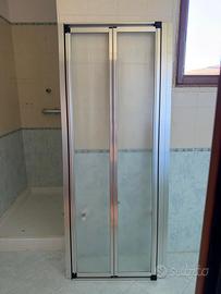 Porta a soffietto per doccia da 80 cm
