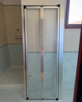 Porta a soffietto per doccia da 80 cm