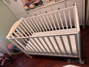 Letto Foppapedretti con cassetto,ruote e materasso