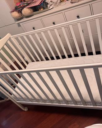 Letto Foppapedretti con cassetto,ruote e materasso