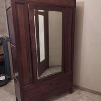 Armadio antico ad anta singola con specchio