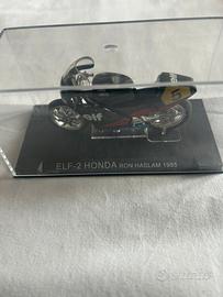 Modellino Elf-2 honda Ron haslam 1985 con teca