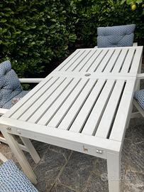 Set da esterno tavolo +4 poltroncine