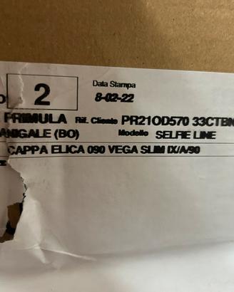 Cappa per forno vega