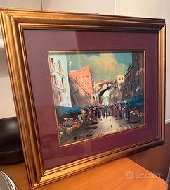Quadro Autore De Simone (1936-2020) Strade Parigi
