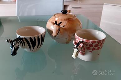 Teiera con tazze Jungle