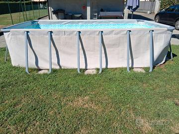 Piscina fuori terra 4x2x1 m + pompa a sabbia Intex
