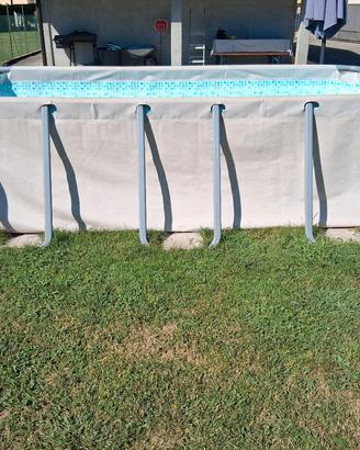 Piscina fuori terra 4x2x1 m + pompa a sabbia Intex