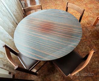 set tavolo rotondo con 4 sedie