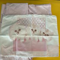 Lenzuola per lettino bambina con gatti