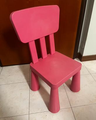Sedia Mammut Ikea rosa