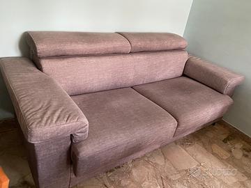Divano letto 3 posti-modello Vieste-tessuto beige